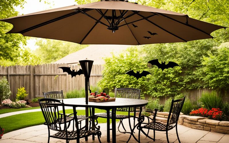 Removing bats in patio umbrella