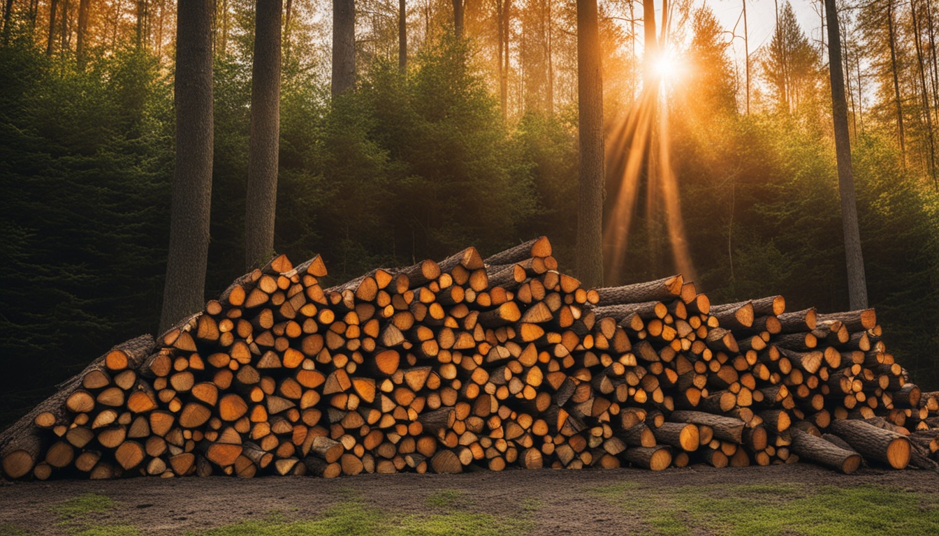 stacking firewood for seasoning